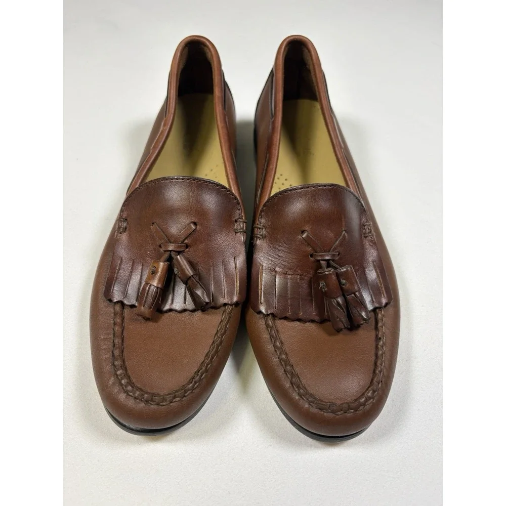 GH Bass Weejuns Kiltie Tassel Loafers Brown Leather Mens Size 7.5 M 6152 Preppy